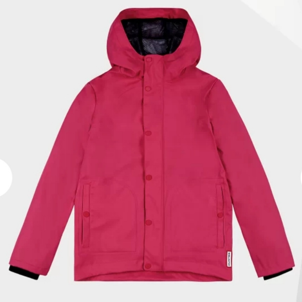 Hunter kids pink waterproof jacket size 3/4